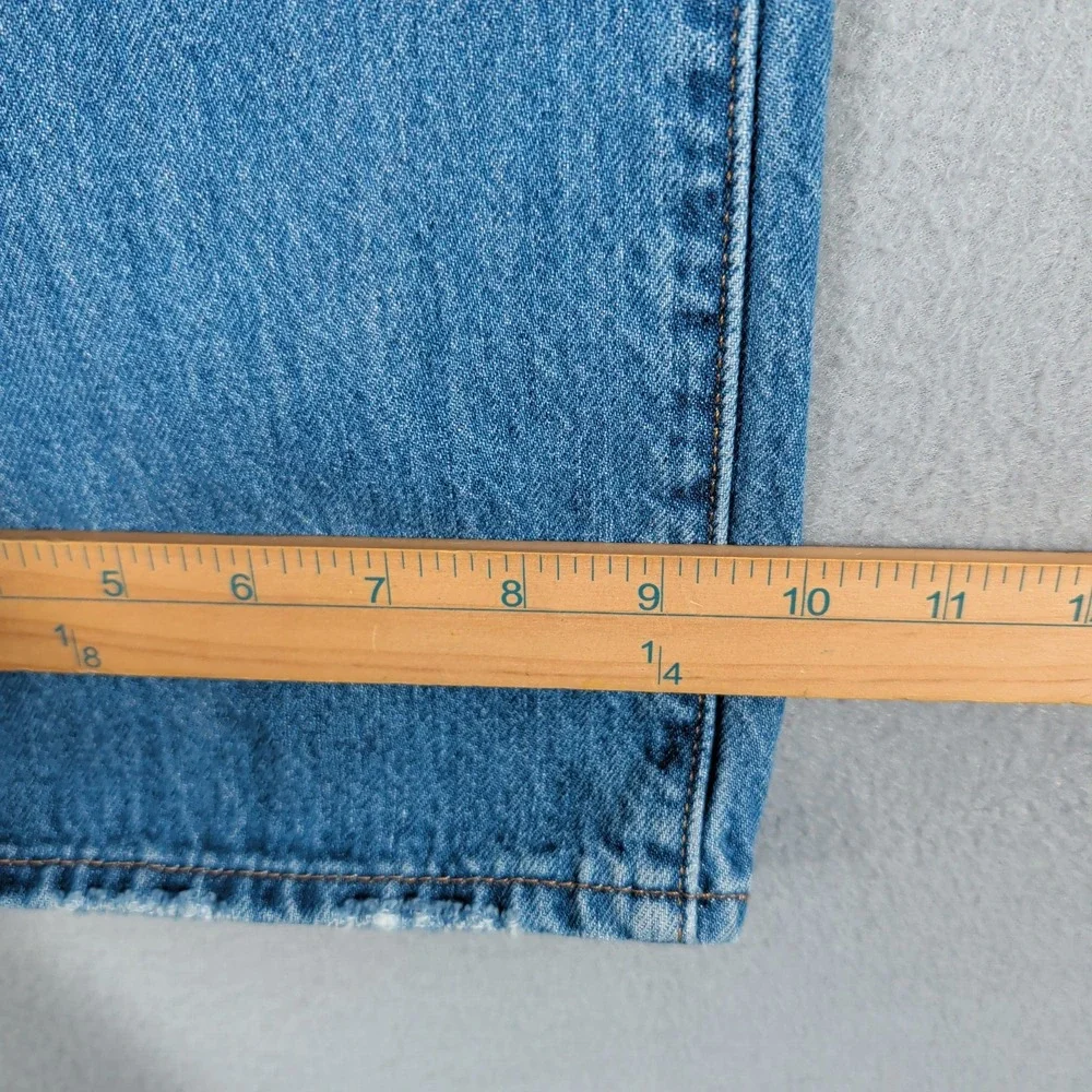 Levi's Jeans Women 30 Blue High Waisted‎ Straight Distressed A0092-0007 Denim